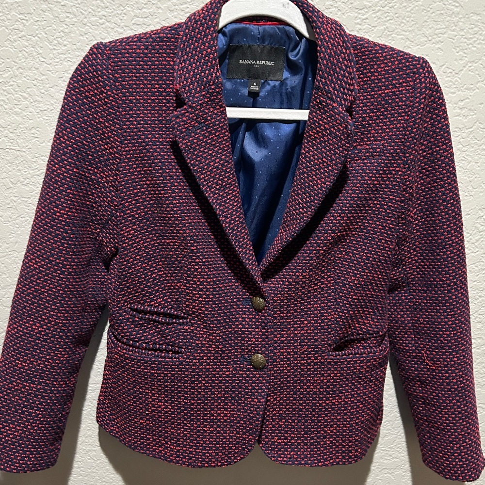 Banana Republic Red Blazer size 6
